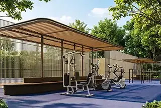 Gymnasium at Hero Leafsong Retreat
